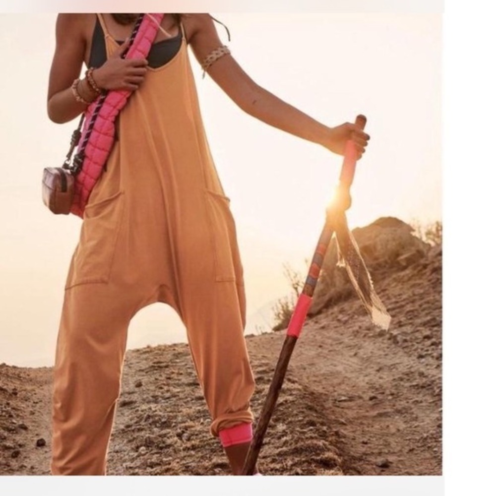 FP Movement Hot Shot Onesie Ginger Orange Relaxed Jumpsuit Small OB1055740